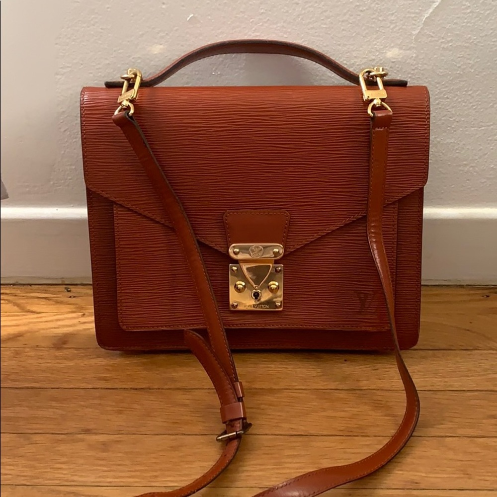 LOUIS VUITTON MONCEAU CROSSBODY BAG EPI AMBER BW
